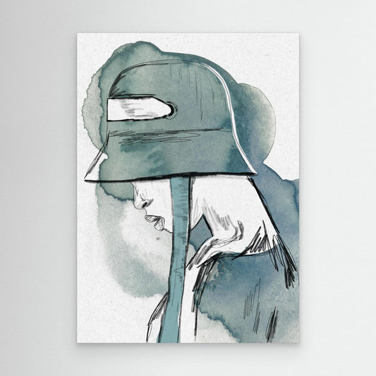 Kunstdruck "Gedankenverhüllt"