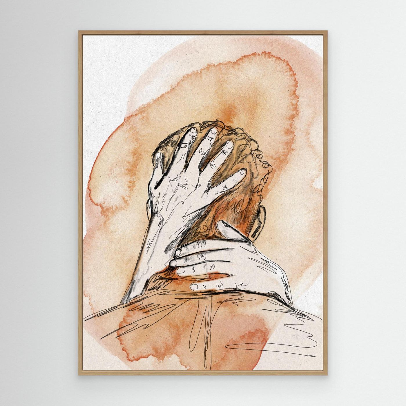 Kunstdruck "Umarmt"