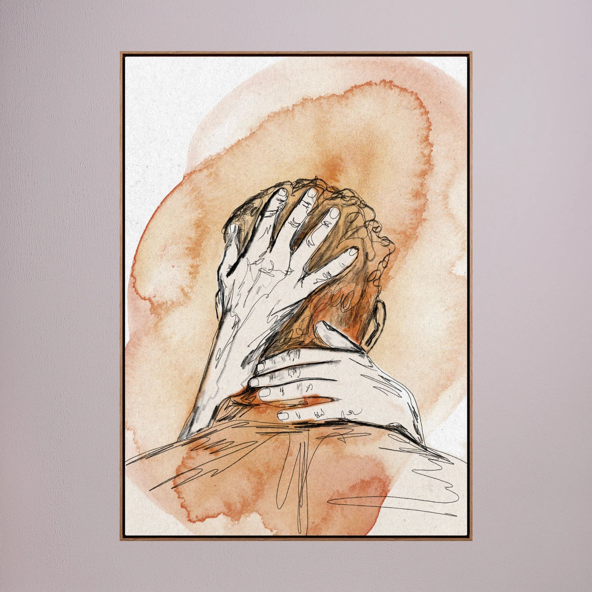 Kunstdruck "Umarmt"